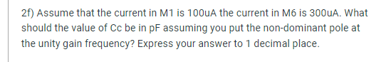 Vdd=3.3 V VSs=0 VCLL=20pF All L=0.5 um All Veff=0.2 V | Chegg.com