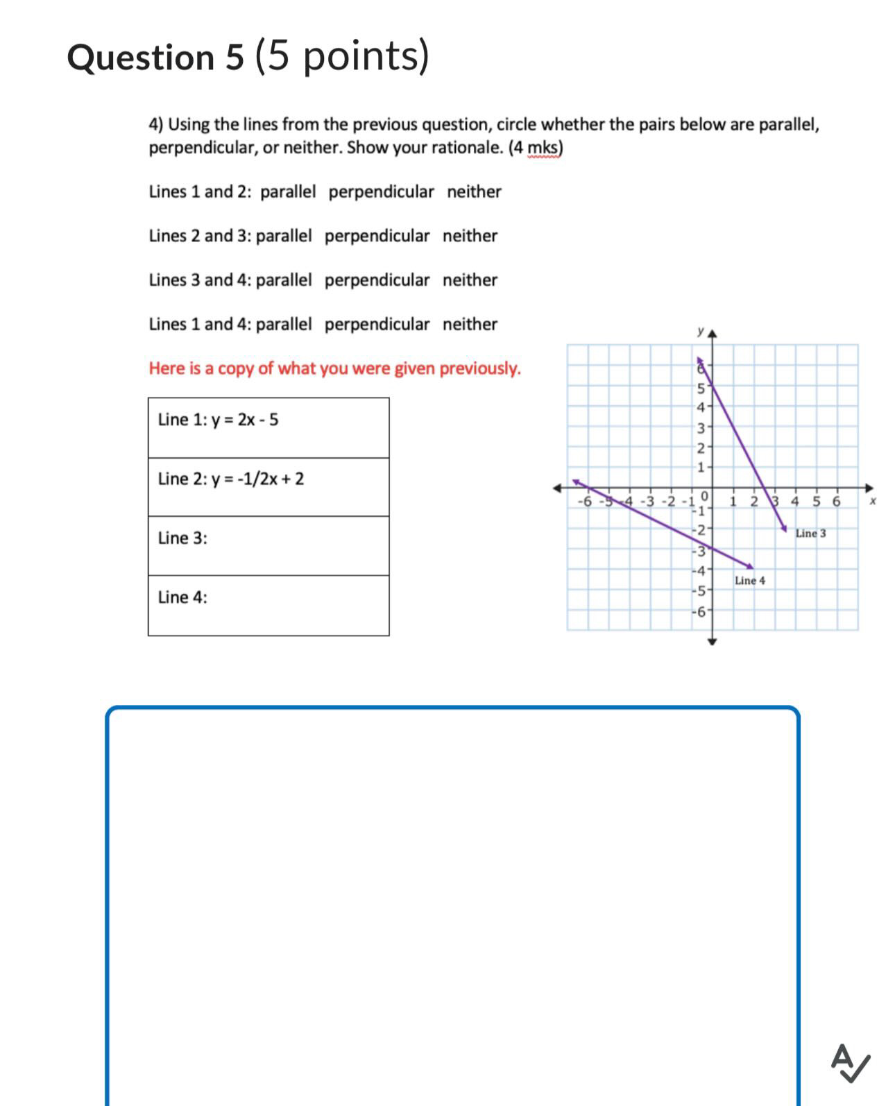 Solved 4) Using the lines from the previous question, circle | Chegg.com