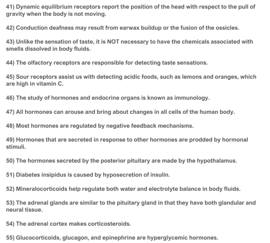 Solved 41) Dynamic Equilibrium Receptors Report The Position 