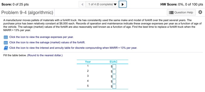 Solved Score: 0 of 25 pts Hw Score: 0%, 0 of 100 pts 1 of 4 | Chegg.com