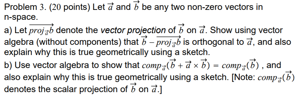 Solved Problem 3. (20 Points) Let à And B Be Any Two | Chegg.com