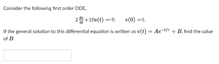Solved Consider the following first order ODE, | Chegg.com