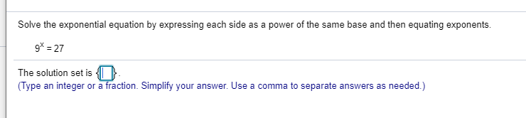 Solved Solve the exponential equation by expressing each | Chegg.com