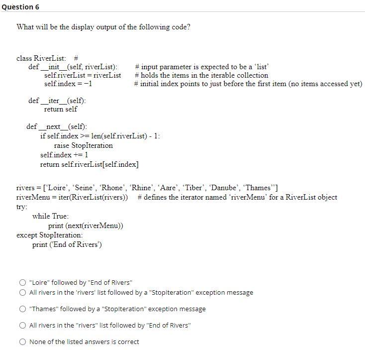 Solved Question 6 What will be the display output of the | Chegg.com