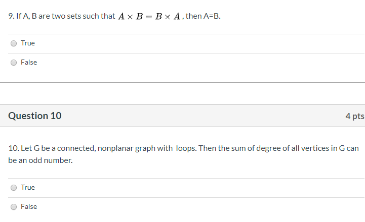 Solved 9. If A, B Are Two Sets Such That A X B=BXA, Then | Chegg.com