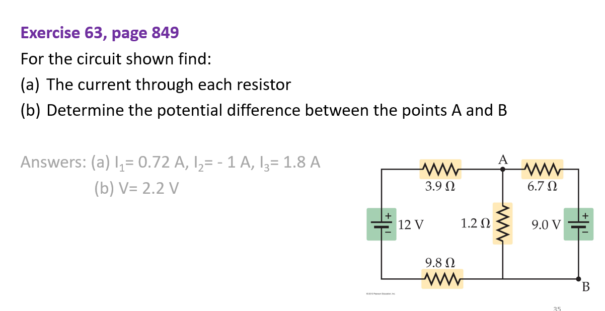 Solved for the circuit shown find current through each | Chegg.com