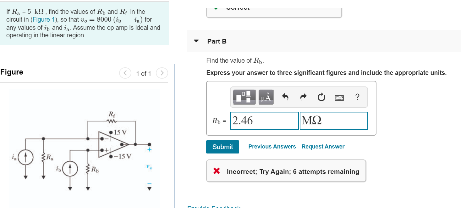 Solved UnCUL If Ra = 5 kN2 , find the values of Rp and Rf in