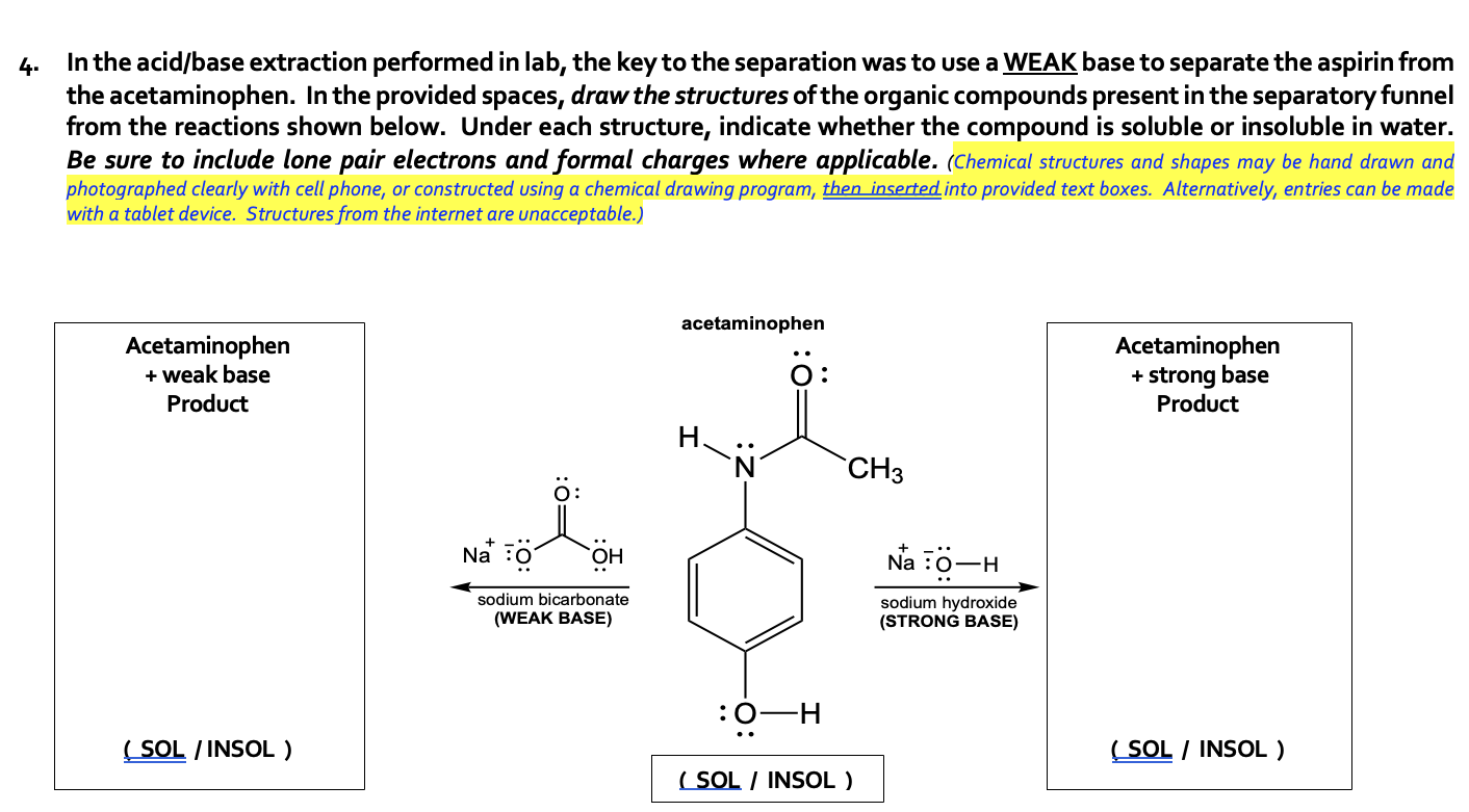 Solved In The Acid/base Extraction Performed In Lab, The Key | Chegg.com