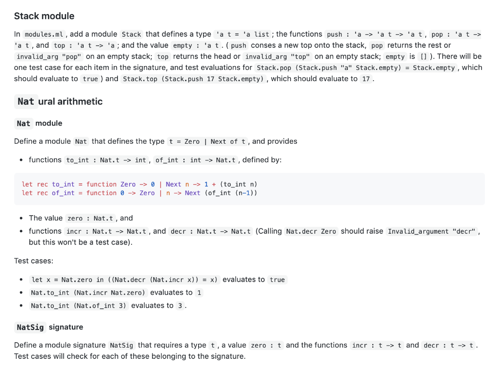 Stack module In modules.ml, add a module Stack that | Chegg.com