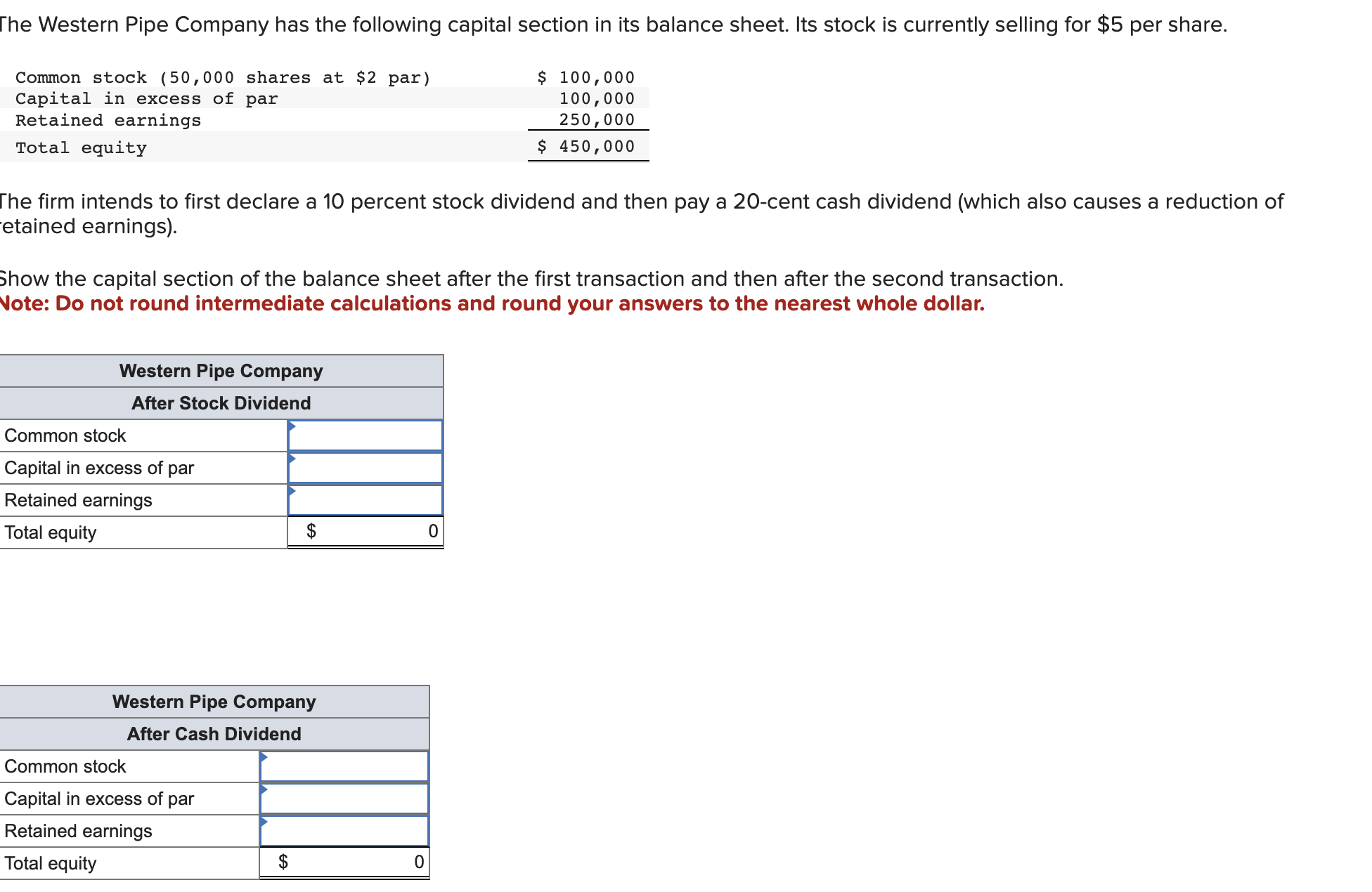 Solved he firm intends to first declare a 10 percent stock