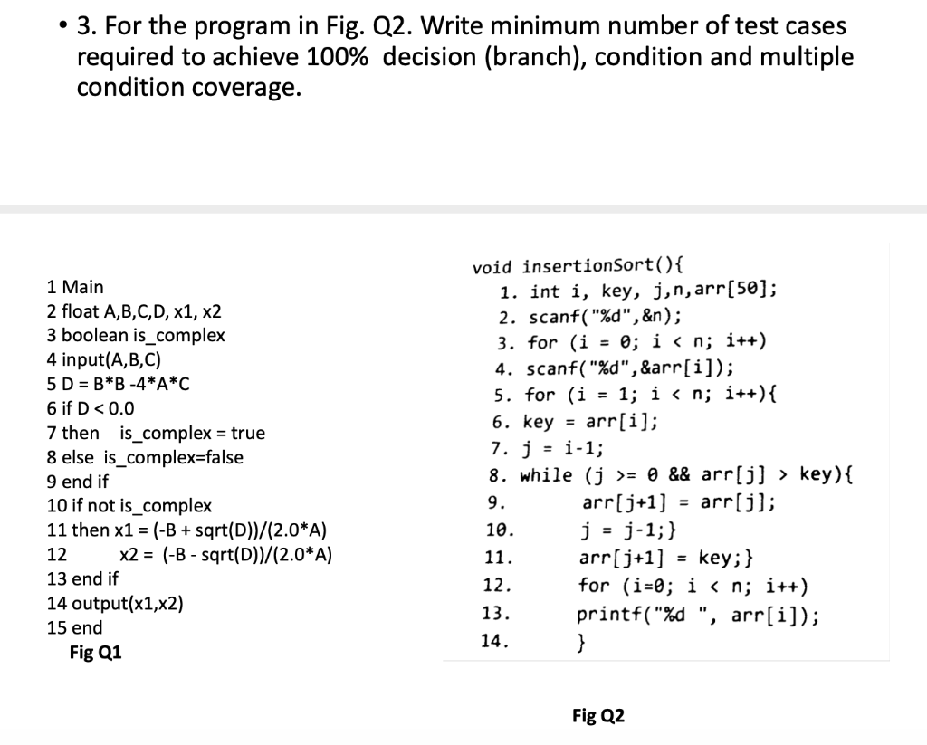 Solved • 3. For the program in Fig. Q2. Write minimum number | Chegg.com