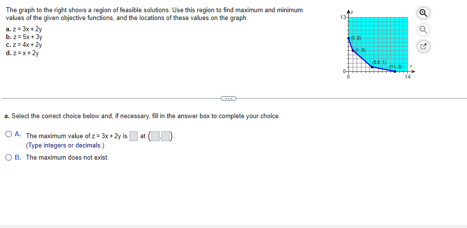 Solved a 13- The graph to the right shows a region of | Chegg.com