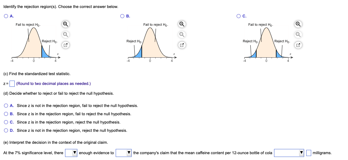 Solved 1. for e) the options are: is or is not / reject or | Chegg.com