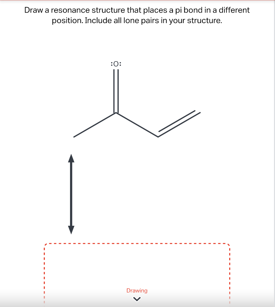  solved draw a resonance structure that places pi bond in