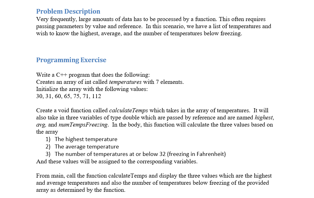 Solved Problem Description Very frequently, large amounts of | Chegg.com