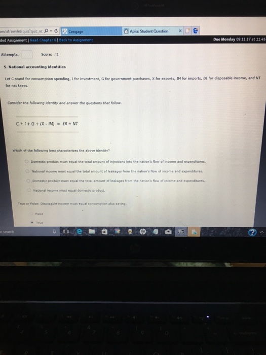 Solved Let C stand for consumption spending, I for