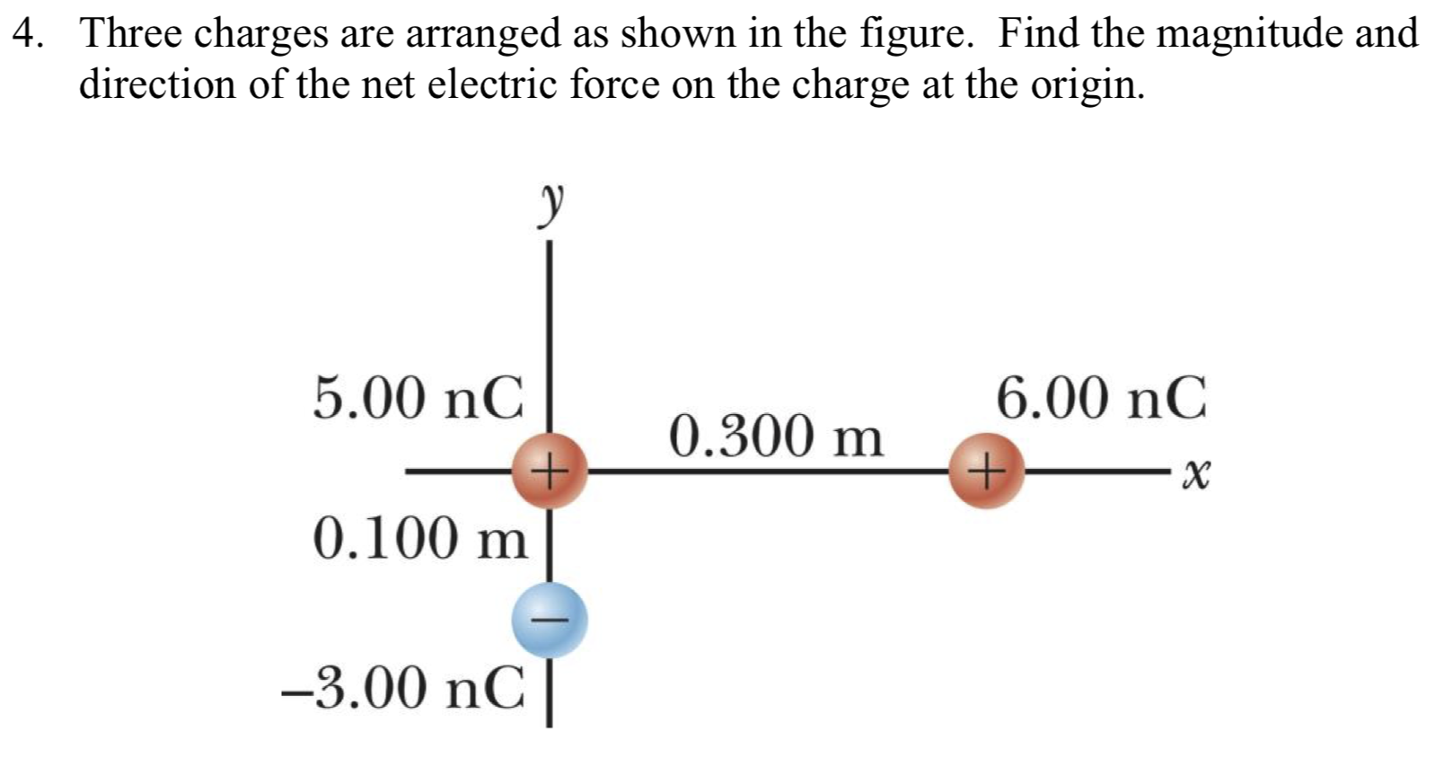 Solved 4. Three Charges Are Arranged As Shown In The Figure. | Chegg.com