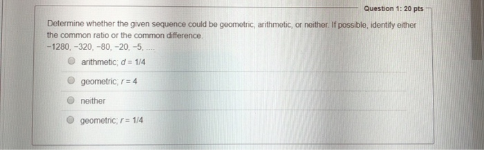 Solved Question 1: 20 pts m Determine whether the given | Chegg.com