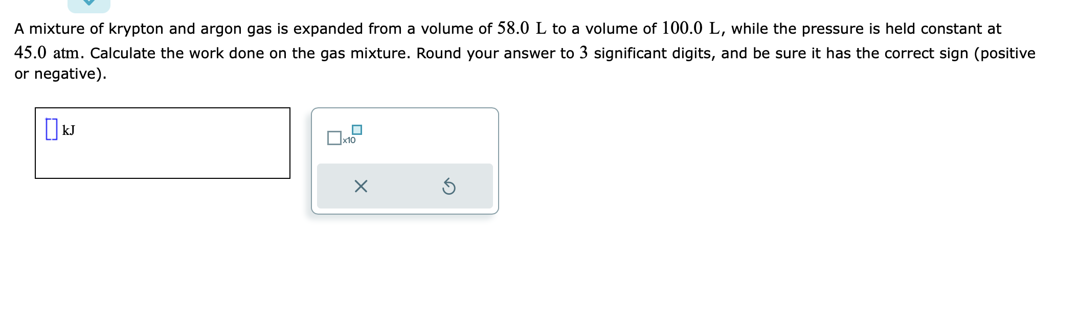 Solved A mixture of krypton and argon gas is expanded from a | Chegg.com