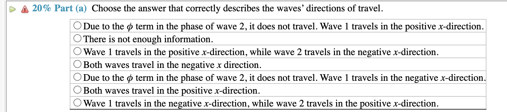 Solved (10\%) Problem 3: Two transverse waves travel along | Chegg.com