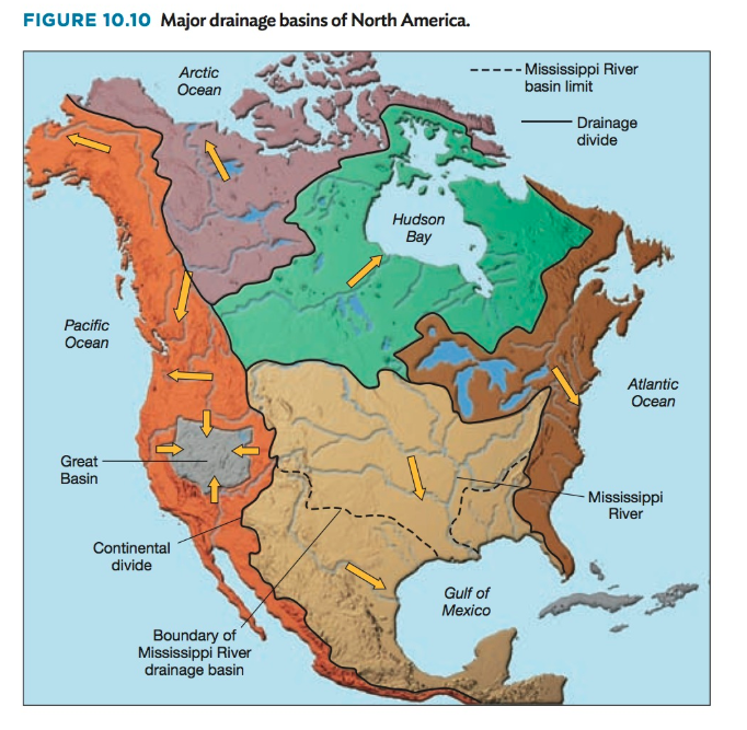 United States Drainage Basin Map