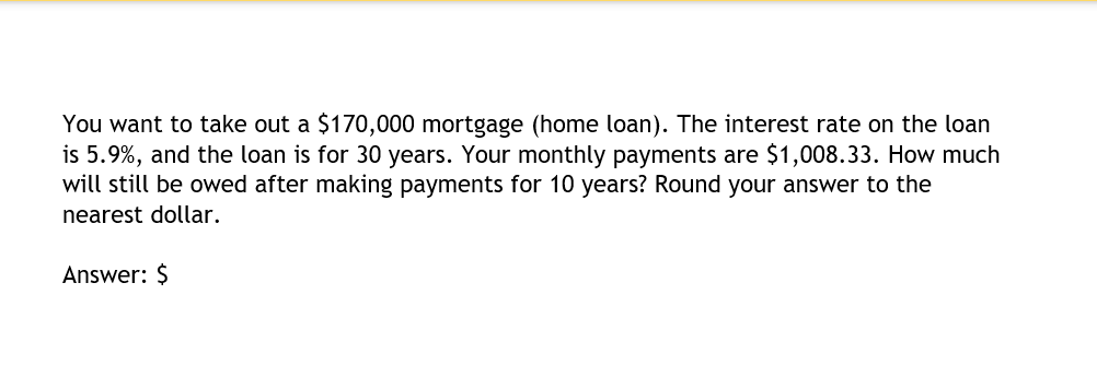 170 000 mortgage