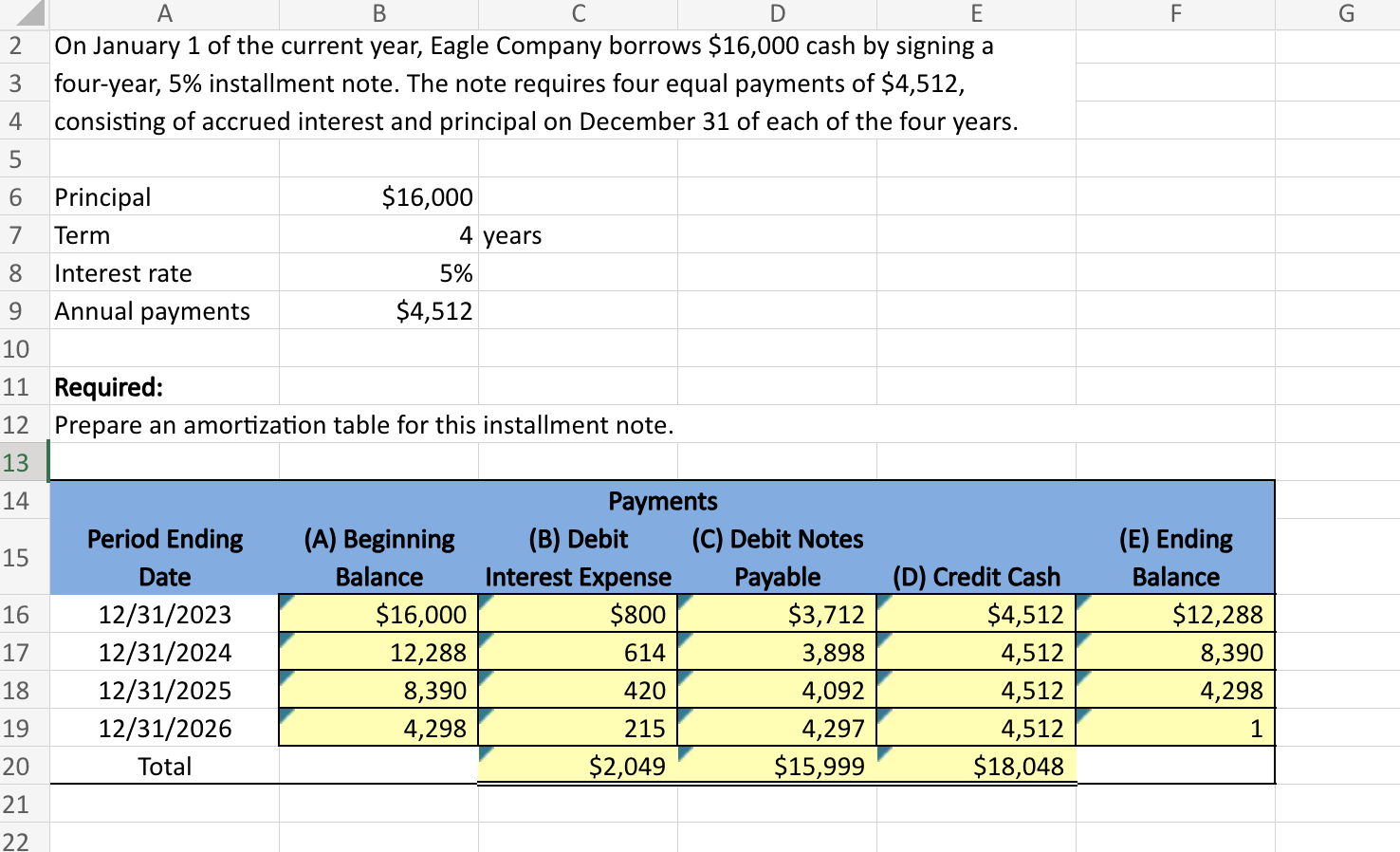 Solved On January 1 of the current year, Eagle Company | Chegg.com