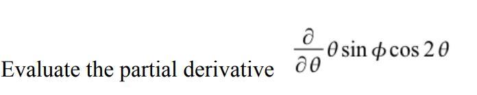 partial derivative of cos theta