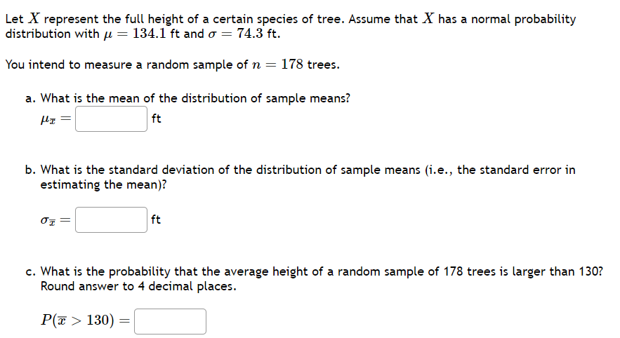 Solved Let x ﻿represent the full height of ﻿a certain | Chegg.com