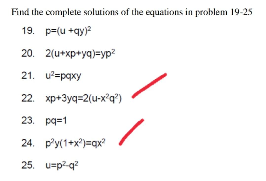 Solved Find The Complete Solutions Of The Equations In Chegg Com