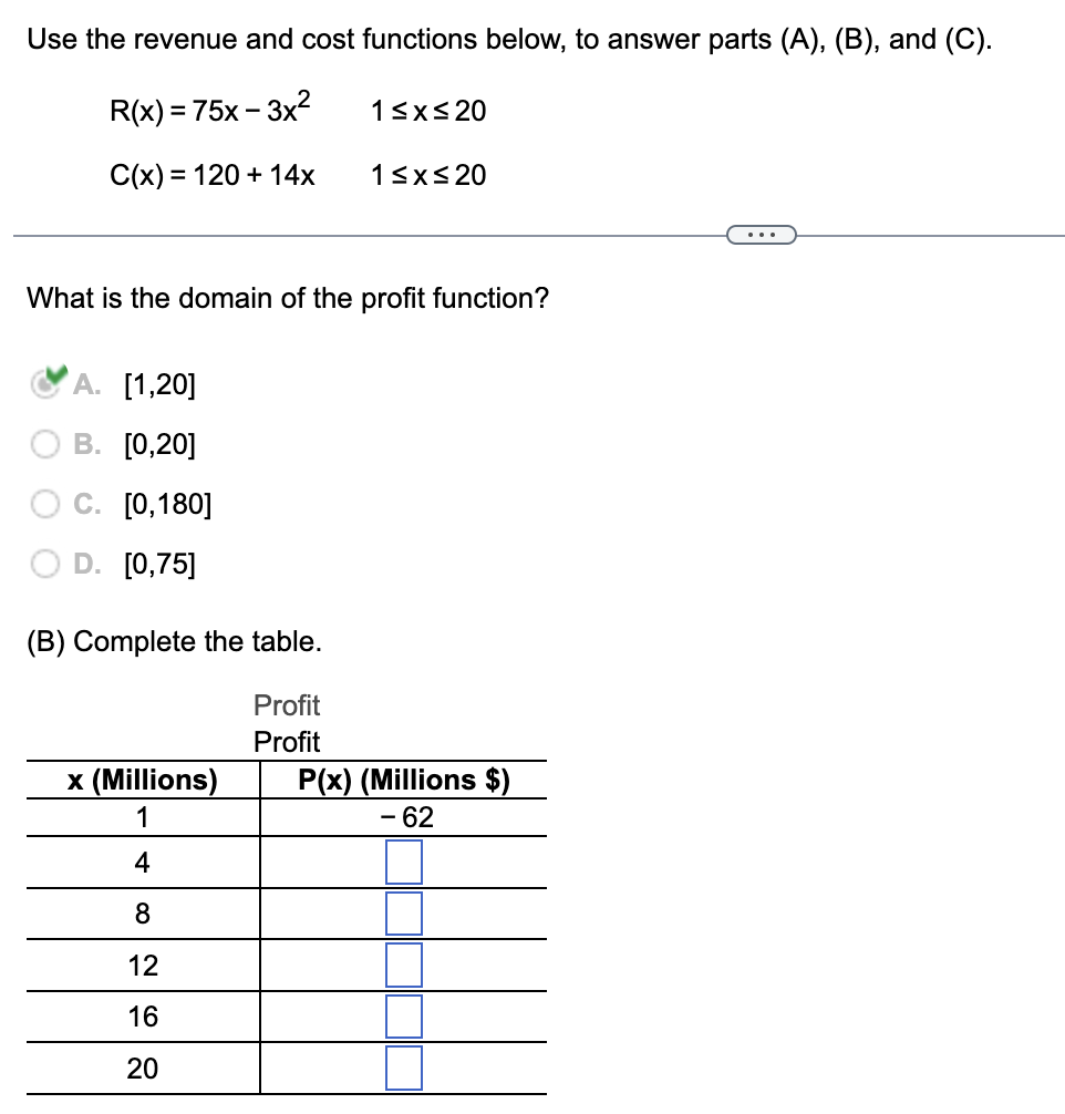 Solved I Need Help With Part B (B) ﻿Complete The Table. | Chegg.com