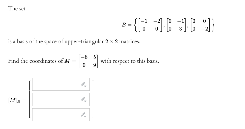 Solved The Set -1 -2) TO B B={{+ -] 0 :16 ] -[ ] >} 0 -2 3 | Chegg.com