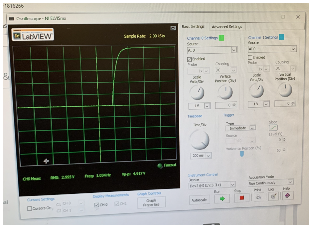 Solved 1816266 х Oscilloscope - NI ELVISmx IS Basic Settings | Chegg.com