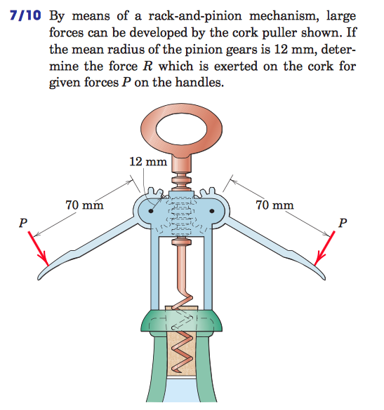 Solved 7/10 By means of a rackandpinion mechanism, large