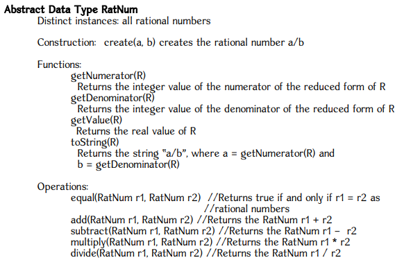 Solved constructs in Java QUESTION The set of rational | Chegg.com