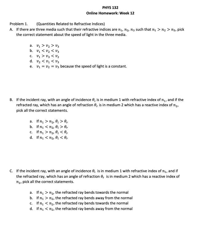 Solved PHYS 132 Online Homework: Week 12 Problem 1. | Chegg.com