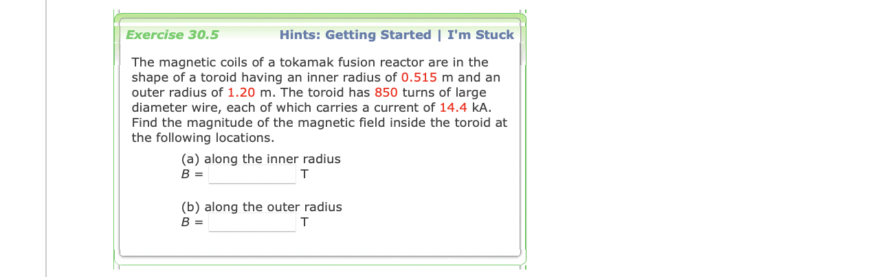 Solved Example 30.5 The Magnetic Field Created by a Toroid | Chegg.com