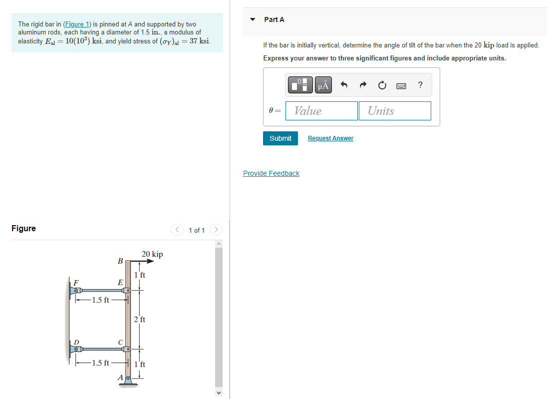 [solved] The Rigid Bar In Figure 1 Is Pinned At A And S