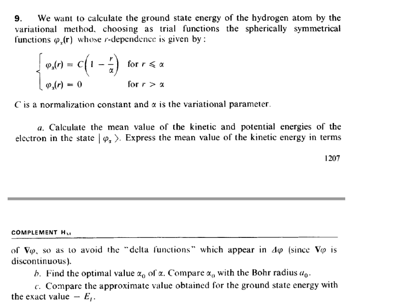 Solved 9. We want to calculate the ground state energy of | Chegg.com