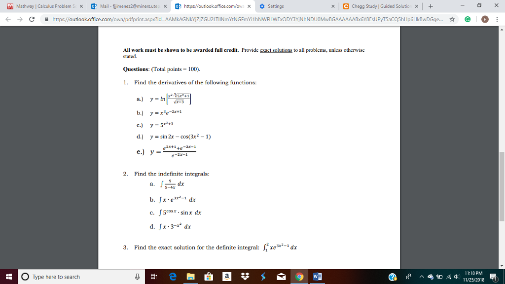 Mathway integral clearance