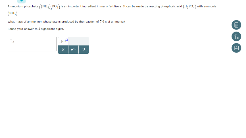 Solved Ammonium phosphate(H)POs an important ingredient in Chegg com