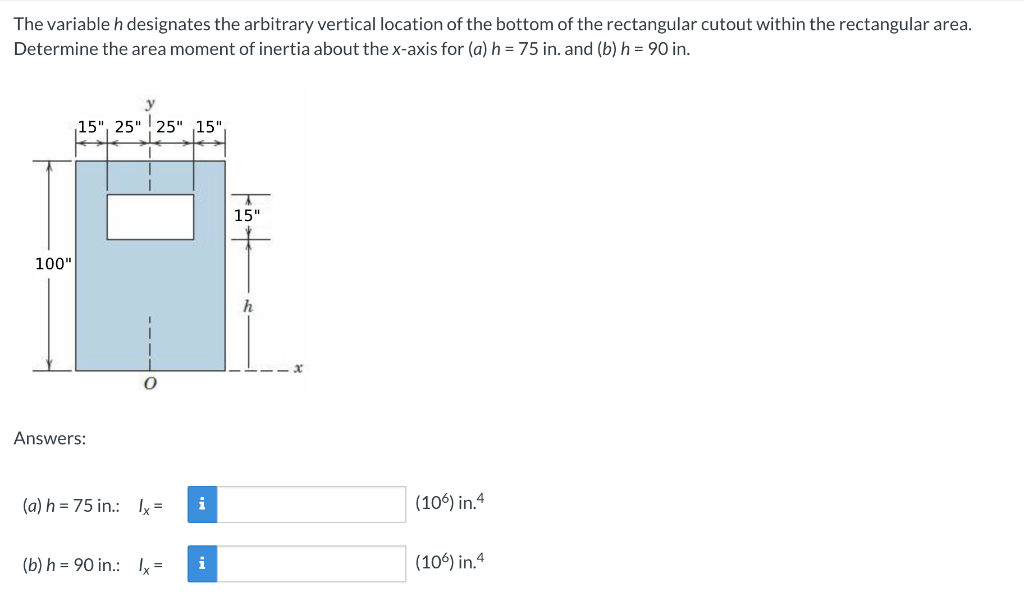 Solved The variable h designates the arbitrary vertical