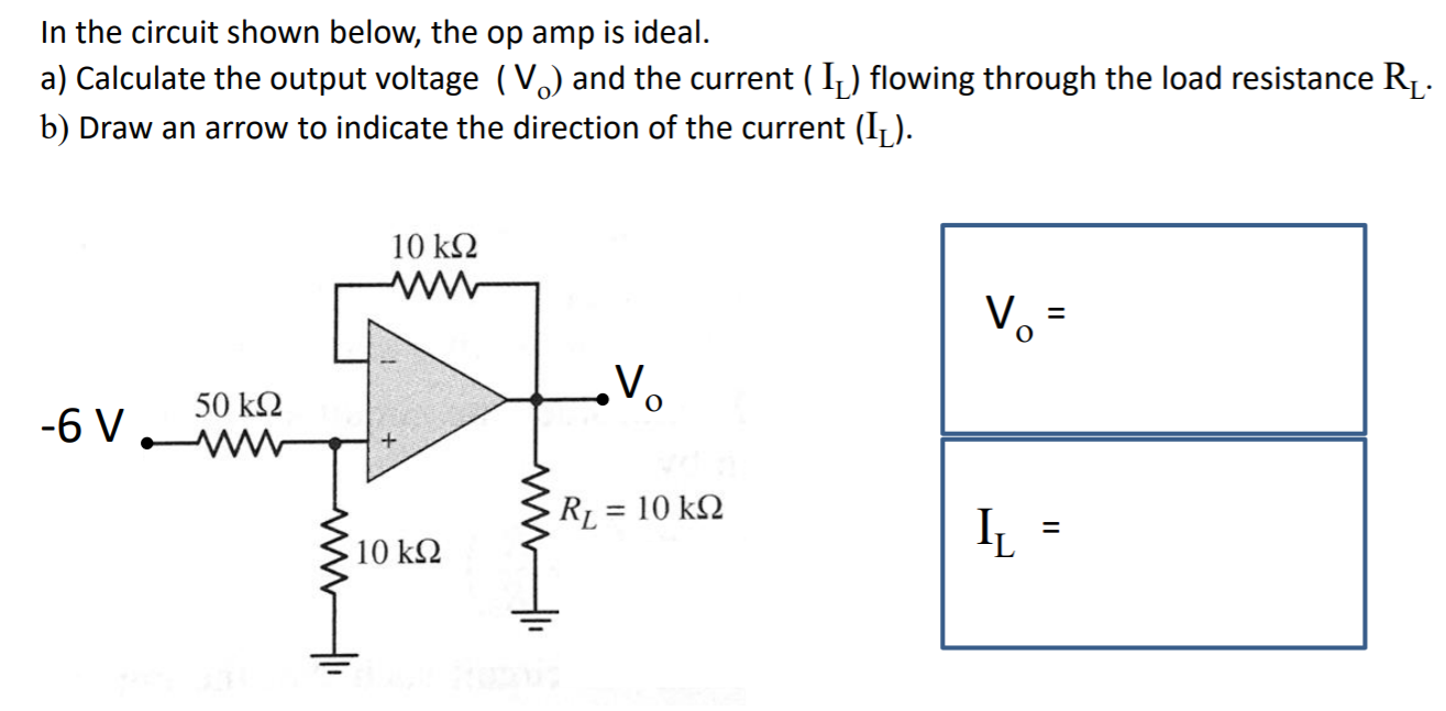 Solved In the circuit shown below, the op amp is ideal. a) | Chegg.com