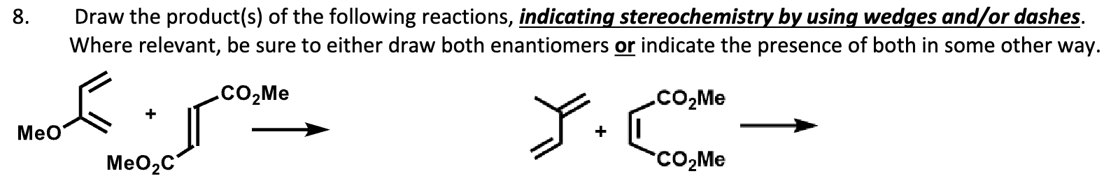 Solved Draw the product(s) ﻿of the following reactions, | Chegg.com