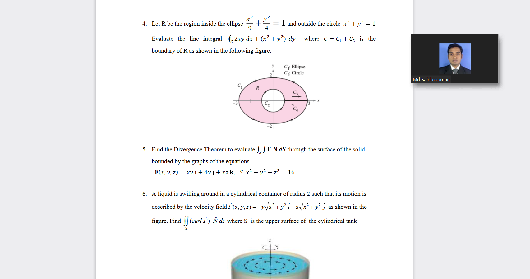 Solved 4 Let R Be The Region Inside The Ellipse V2 1 Chegg Com