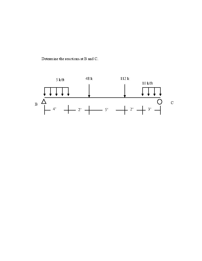 Solved Determine the reactions at B and C. Sk/A 48k 112 k 10 | Chegg.com