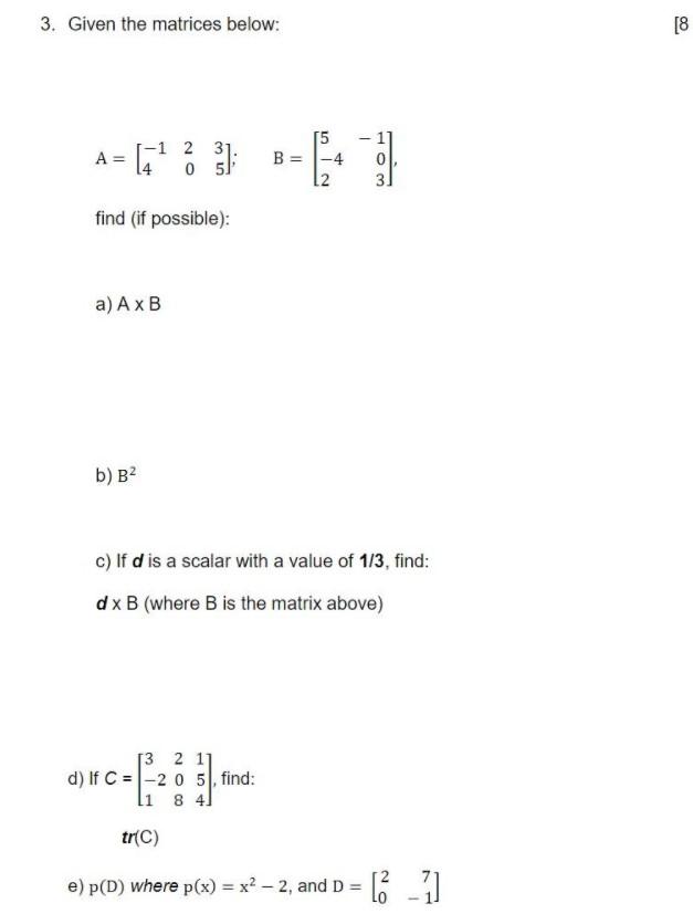 Solved This is a math problem of Linear Algebra | Chegg.com