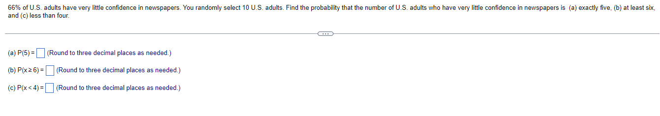 Solved 66 Of U S Adults Have Very Little Confidence In Chegg