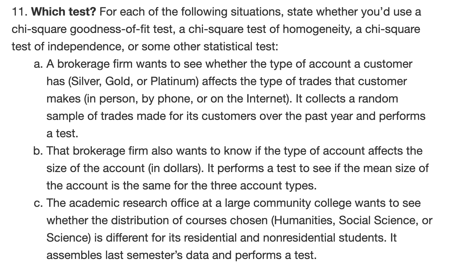 solved-11-which-test-for-each-of-the-following-situations-chegg