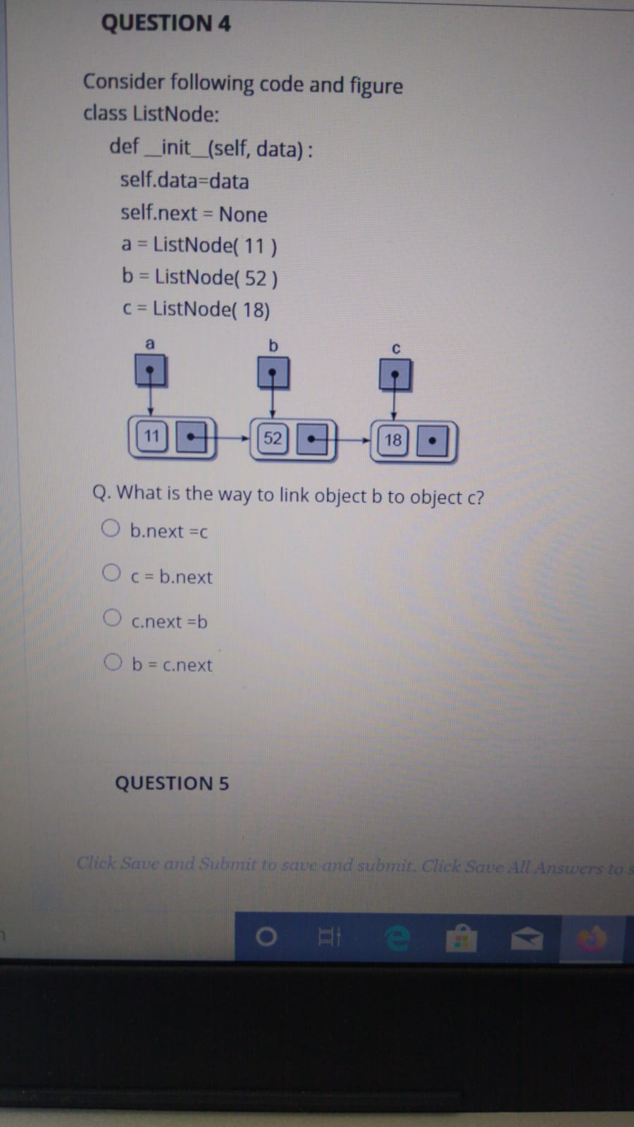 Solved QUESTION 4 Consider following code and figure class | Chegg.com